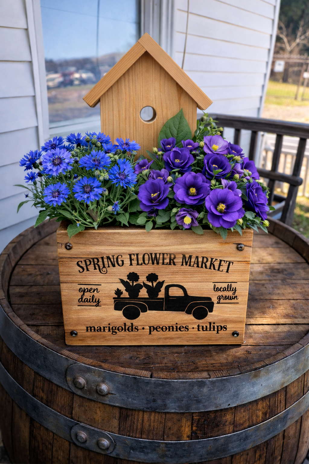 Birdhouse Planter Box