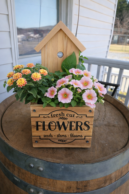 Birdhouse Planter Box