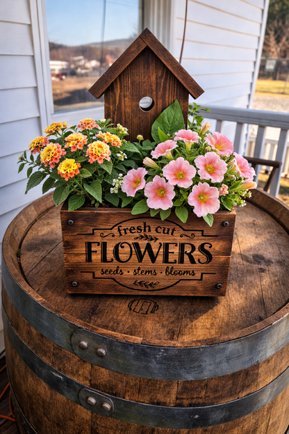 Birdhouse Planter Box