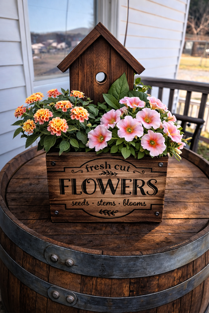 Birdhouse Planter Box