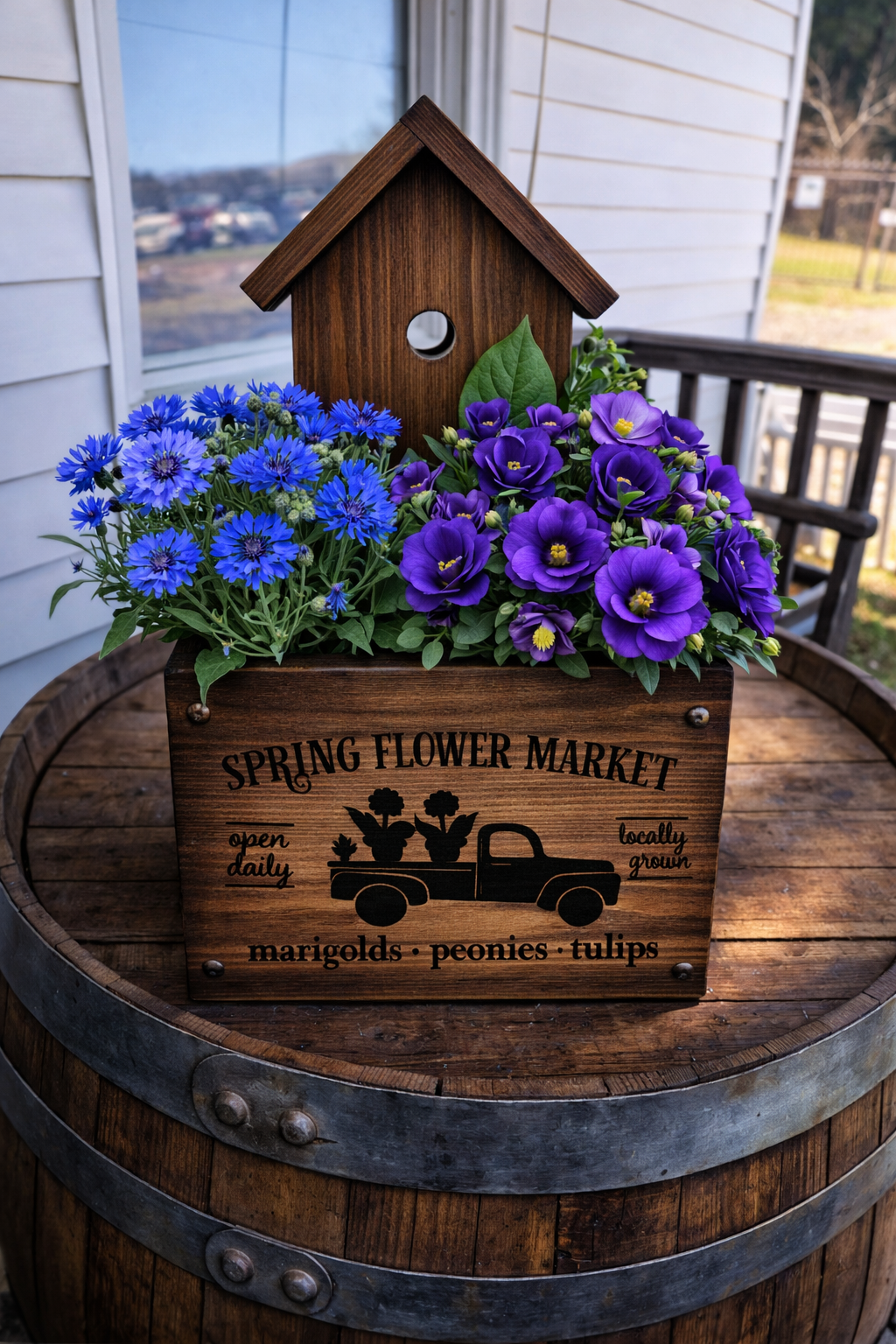 Birdhouse Planter Box